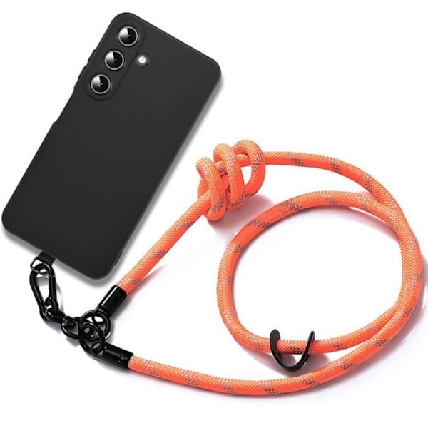 Skyddsfodral - BOOLING - Samsung Galaxy A15 4G-5G - Flexibelt - Stötsäkert - Axelrem 120cm Svart