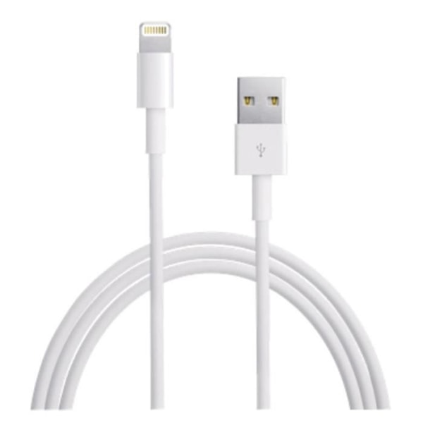 Vit USB Laddningssynkroniseringskabel 1m för Apple iPhone, iPad och iPod