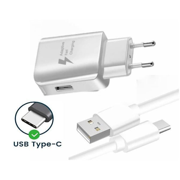 Pack Laddare + Kabel för Sony Xperia 10 IV Snabbladdare Ultrakraftig och snabb NY GENERATION 3A med KABEL USB-Typ C Vit