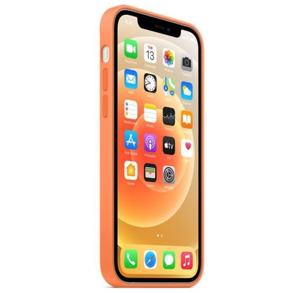 Silikonfodral för iPhone 13 Pro Max (6,7") Orange Ultratunnt och 2 skärmskydd i härdat glas