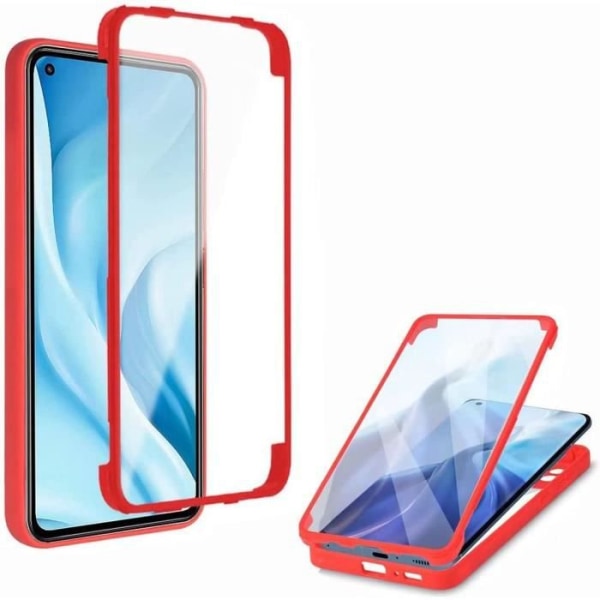 Fodral för Samsung A03S (6,5") Röd Tjock Förstärkt kant 360 graders Skydd Anti-Scratch Styv
