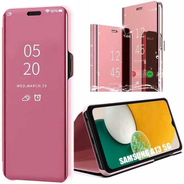 Full Body Case til Samsung A13 5G Protection 360 Clear View Smart Case - Pink Rosa