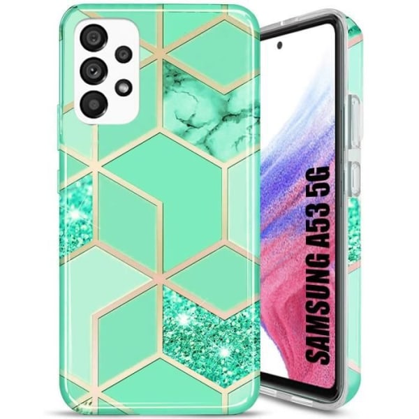 Fodral Halsbandssladd för Samsung Galaxy A53 5G TPU Förstärkt Anti-Scratch Färg Turkos Turkos