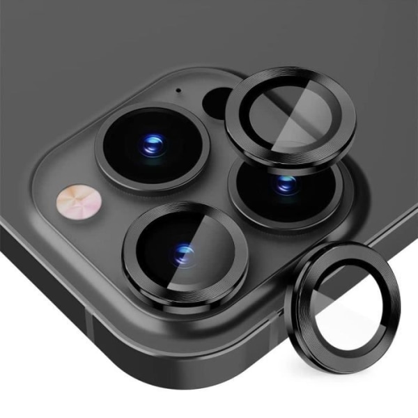 Kameraskydd för iPhone 14 Pro -14 Pro Max - Härdat glasskydd Stötsäkert Anti-Scratch Svart kontur