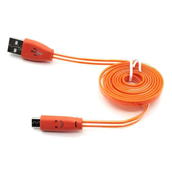 Färgglad Gradient LED USB2.0 Micro Cable Laddningsdata för Android Smart Phone