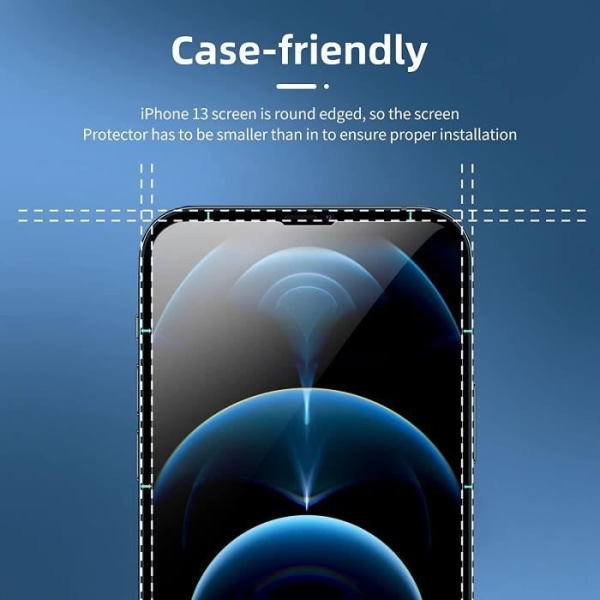2-pack härdat glas för Apple iPhone 13 Pro/iPhone 13 6.1", skärmskyddsfilm - Anti-skrapa - Bubblafri - Ultrabeständig