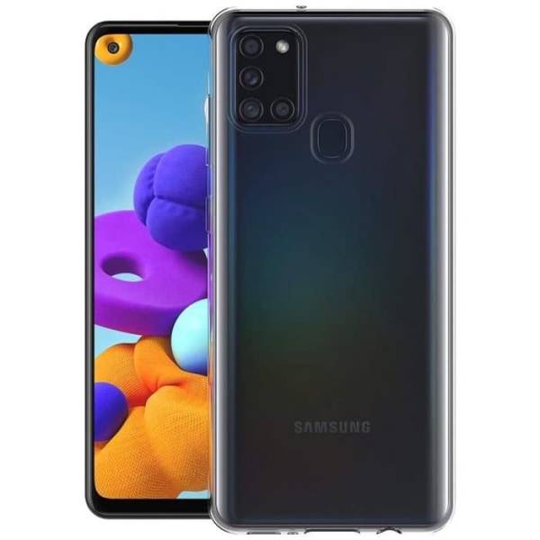 Fodral kompatibelt Samsung Galaxy A21s, genomskinligt silikonfodral för Samsung Galaxy A21s silikonfodral (6,5 tum)