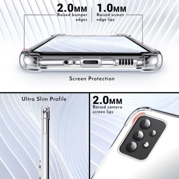 Fodral till Samsung Galaxy S23 Ultra - Tunt Klart stötsäkert silikon med justerbart stativ Svart