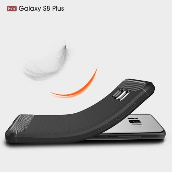 MSK®-fodral för Samsung Galaxy S8 Plus-fodral Kolfibermönster Fjädrande TPU Stötsäkert skyddsfodral - Marinblå 10 st/lot