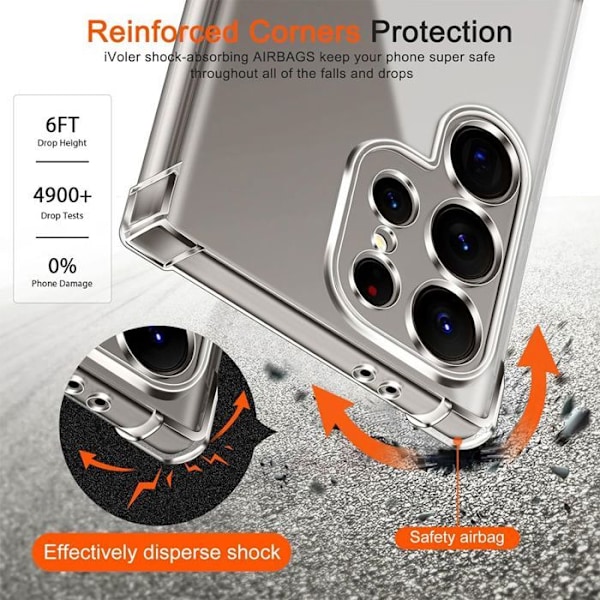 Coque för Samsung Galaxy S25 Ultra - Förstärkt Skydd med Svart Rem - BOOLING Transparent