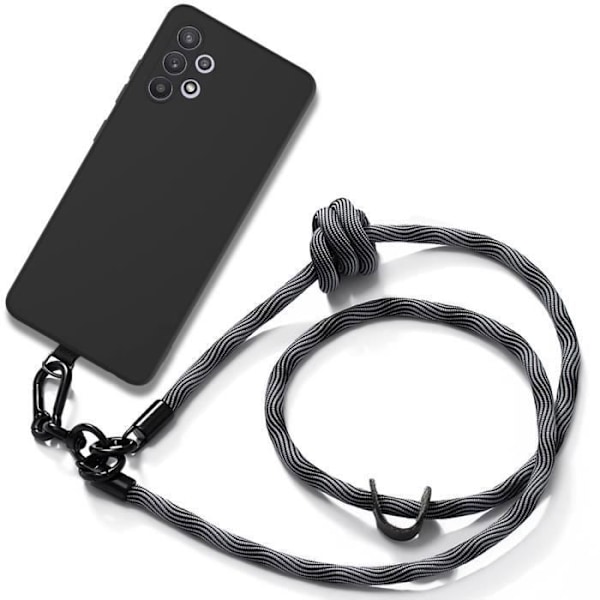 Skyddsfodral till Samsung Galaxy A13 5G - BOOLING - Mjuk - Svart - Grå Grå