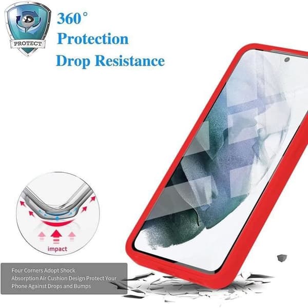 Coque - BOOLING - för Samsung A02S - Röd - 360° skydd - Repell - Stötabsorberande Röd