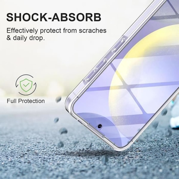 Skyddsskal - Samsung - Galaxy S24 Plus - Stötabsorberande - Transparent - Silikon+PC Transparent