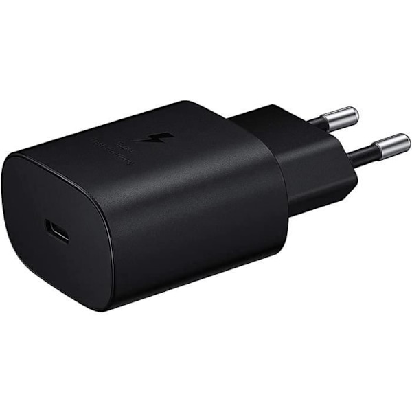 25W Snabbladdare - Samsung - Kompatibel S23/S22/S21 - USB-C - Svart - Snabbladdning