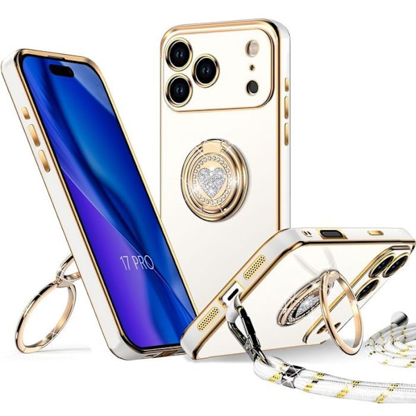 Chockskydd - BOOLING - för iPhone 17 Pro - med Snöre och Rotationsring ...
