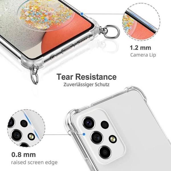 Coque - Samsung - A53 5G - Mjuk - Stötsäker - Transparent-Rosa Transparent-rosa
