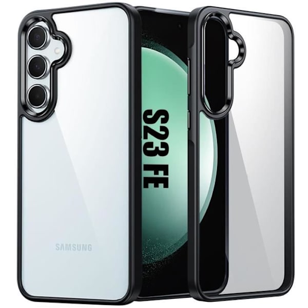 Telefonfodral - Stötavvisande - Samsung Galaxy S23 FE - Ultra-tunn - Lätt - Svart silikon Transparent, svart