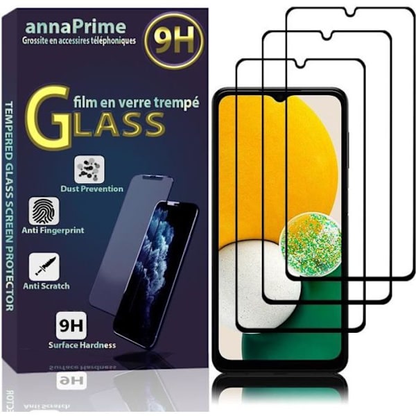 VCOMP® för Samsung Galaxy A13 5G 6,5": Pack - 3-pack skärmskydd i härdat glas i helfärg - SVART SVART