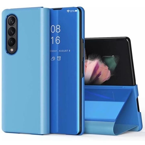 Etui til Samsung Galaxy Z Fold 3 - Beskyttelse Clear View Smart Case - Blå