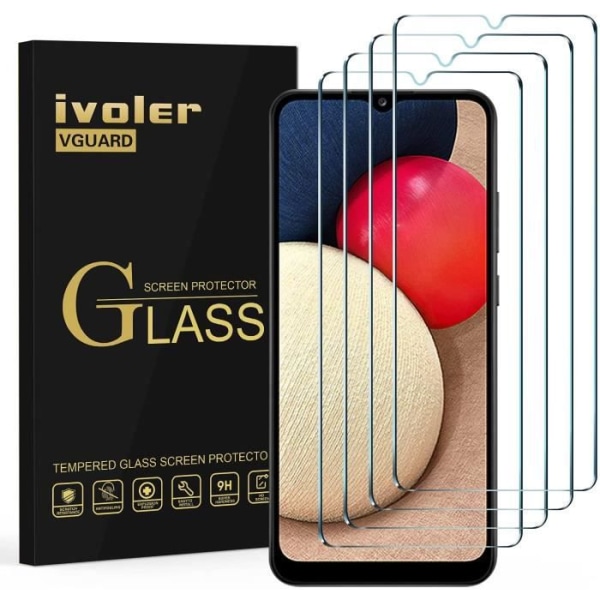 Paket med 4 härdat glas för Samsung Galaxy A22 5G - A02S - A03 - Nokia 1.4Anti Ray 985 skärmskyddsfilm av härdat glas