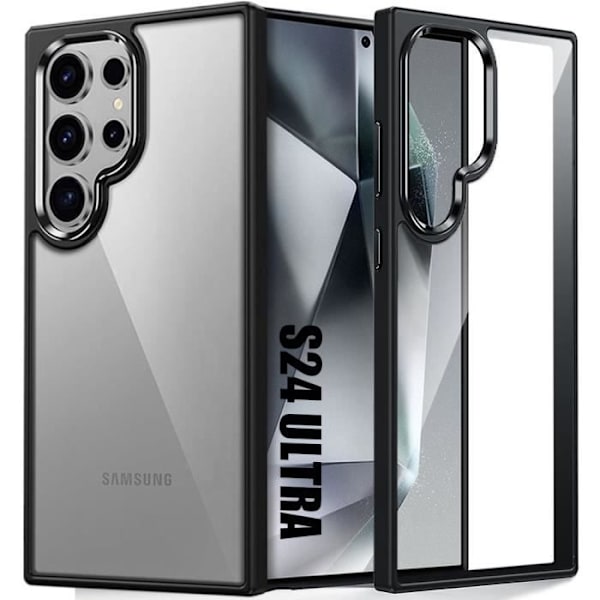 Skydd - Samsung - Galaxy S24 Ultra - Stötabsorberande - Repfria - Hård Transparent Transparent, svart