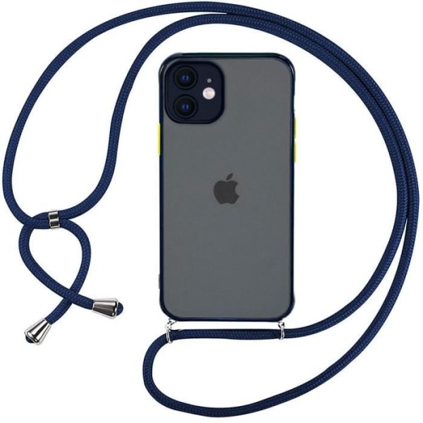 Crossbody-fodral för iPhone 11 (6,1") Marinblå Vivid Color Frosted Slim Lätt Stötsäkert skydd