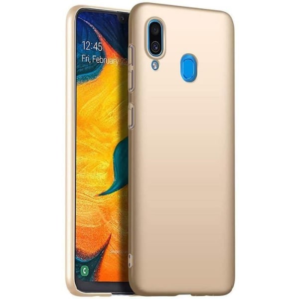 Skyddsfodral till Samsung Galaxy A20e - PROSHOP - Mjuk silikon - Guld - Upphöjda kanter gyllene