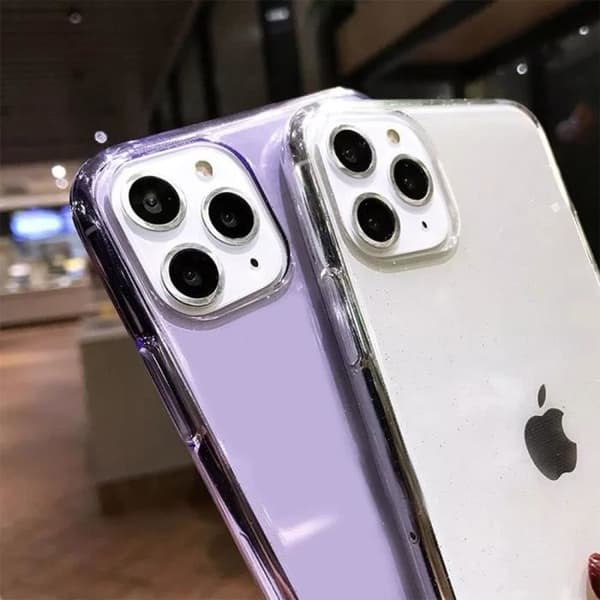 Silikonfodral för iPhone 13 lila och 2 härdade glasögon
