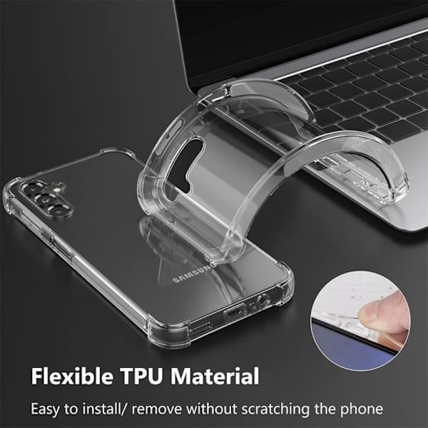 Skyddande skal - BOOLING - Samsung Galaxy A15/A15 5G - Flexibelt - Stötresistent - Transparent Transparent