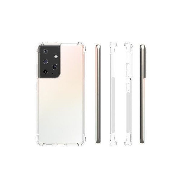 MMlife För Samsung Galaxy S21 Ultra Fodral Transparent mjuk TPU Stötsäker Fodral Fodral Transparent