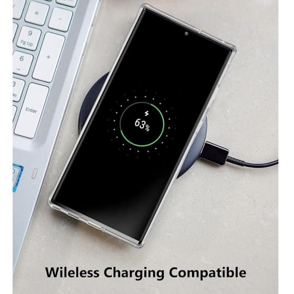 Fodral till Samsung Galaxy S23 Ultra, 2 härdade glasögon - tunt och elegant skydd, resistent turkos