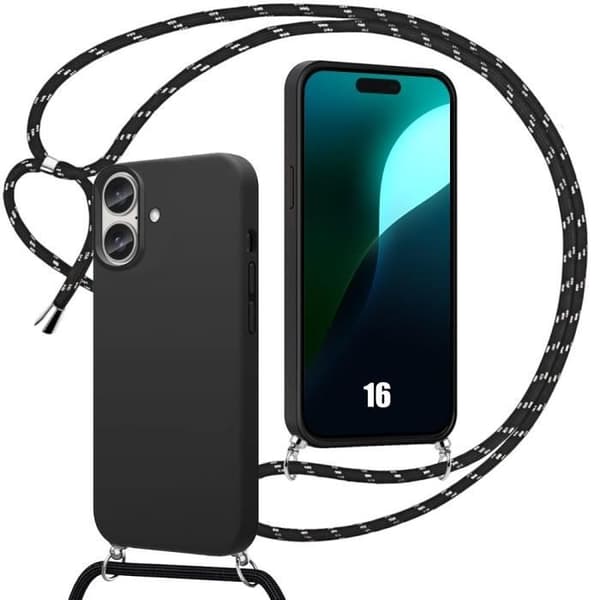 Coque - BOOLING - för iPhone 16 - Slim - Svart Svart