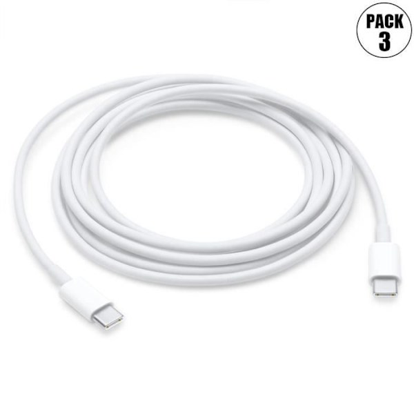 USB-C laddningskabel för Samsung Galaxy A25 A15 A05 A05s A35 A55 - 1M Vit [Pack of 3] Vit