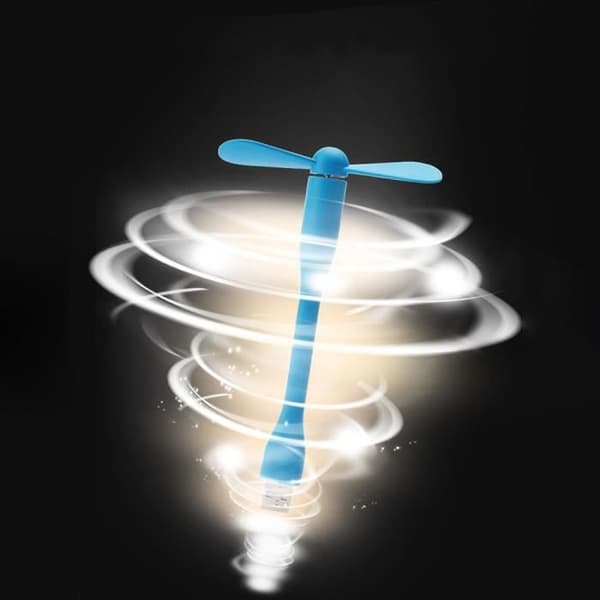 USB-fläkt - YIOU - Mini Flexibel Fläkt - 22 dB - Silikonblad - 14 cm Blå