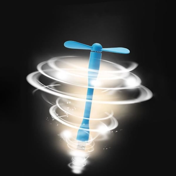 USB-fläkt - YIOU - Mini Flexibla Fläkt - 22 dB - Silikonblad - 14 cm Lång Blå