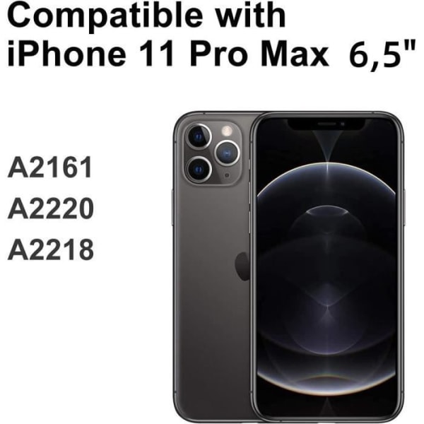 Komplett LCD-skärm för iPhone 11 Pro Max - BOOLING - Svart - 6,5 tum - 3D Touch Svart