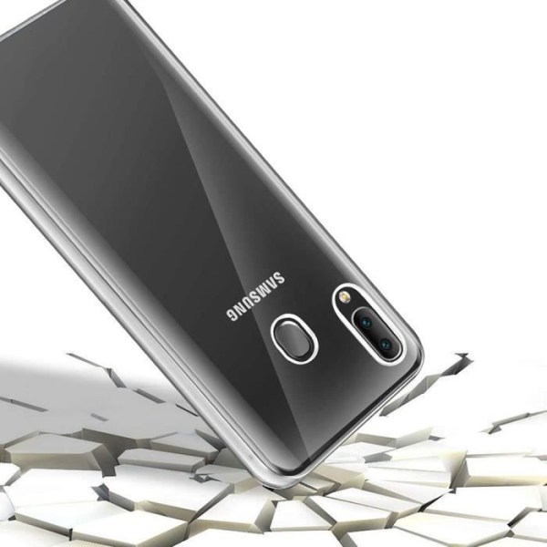 För Samsung Galaxy A20E/ A20e Dual SIM 5,8": Silikon bakstycke 360° Fullständigt fram- och bakskydd - TRANSPARENT