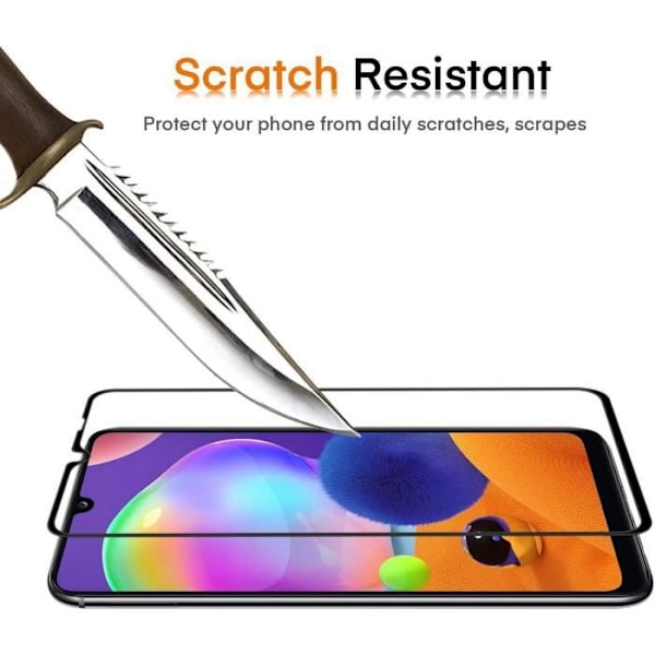 PROSHOP härdat glas för Samsung Galaxy A32 4G - 9H resistent skärmskydd Transparent med svart kant