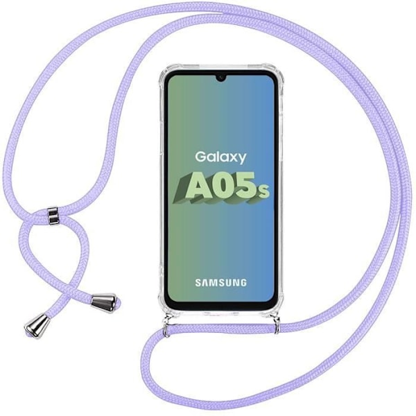 Skyddsfodral - BOOLING - Samsung Galaxy A05s - Slim - Stötsäker - Transparent Klar, lila