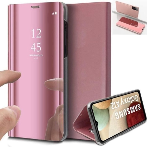 Fodral för Samsung A12 (6,5") spegeleffekt förbättrat skydd - rosa Rosa