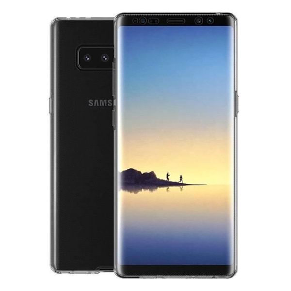 För Samsung Galaxy Note 8: Ultratunt silikongelfodral 360° Fullt skydd fram och bak + Mini Stylus - TRANSPARENT