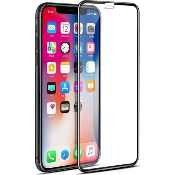 iPhone X härdat glas, härdat glas skyddsfilm för iPhone X—svart