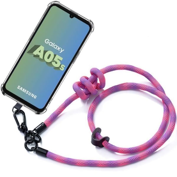 Skyddsskal - BOOLING - Samsung Galaxy A05s - Transparent Rosa - Avtagbar Snodd - Mjuk Transparent, Rosa