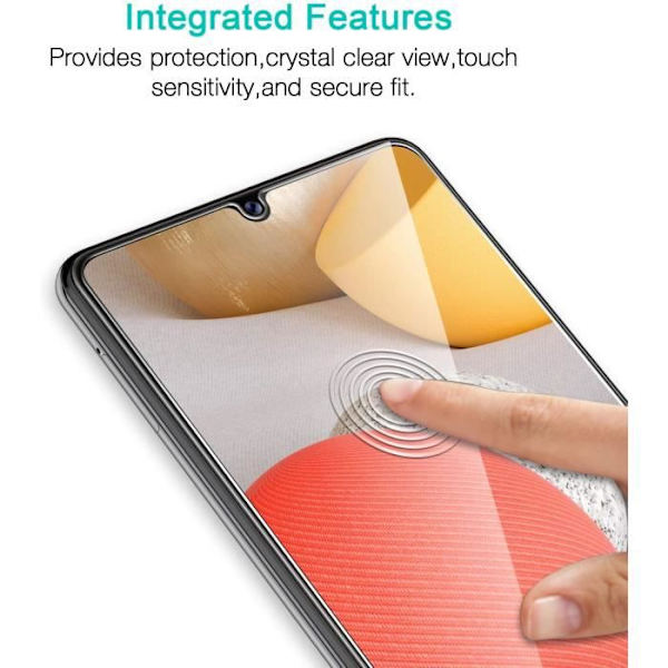 Glasskärmskydd för Samsung Galaxy A12 Okrossbart härdat glas set med [X3] härdat glas