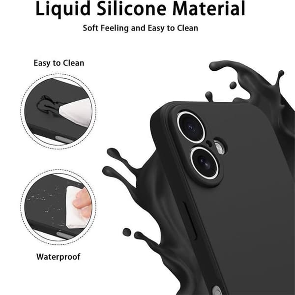 Skyddsskal - BOOLING - för iPhone 17 Pro - Mjuk Silikon Stöttålig Matt Effekt Svart Svart