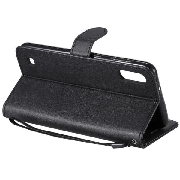Fodral - Samsung - Galaxy A10 - Svart - PU-läder - Wallet Flip Fodral Svart