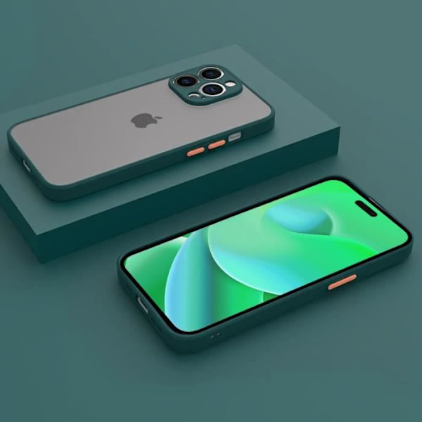 Matt Silikonskydd iPhone 14 Pro Max Fodral - Midnattsgrön Nattgrönt