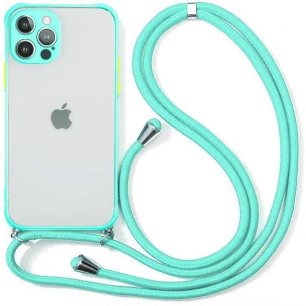 Universellt halsbandsfodral för iPhone 11 Pro (5,8") Turkos Ljus färg Frostat Tunn Hård Styv Turkos