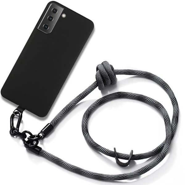 Mjukt skyddsfodral för Samsung Galaxy S21 - BOOLING - Förstärkta hörn - Grå rem Grå