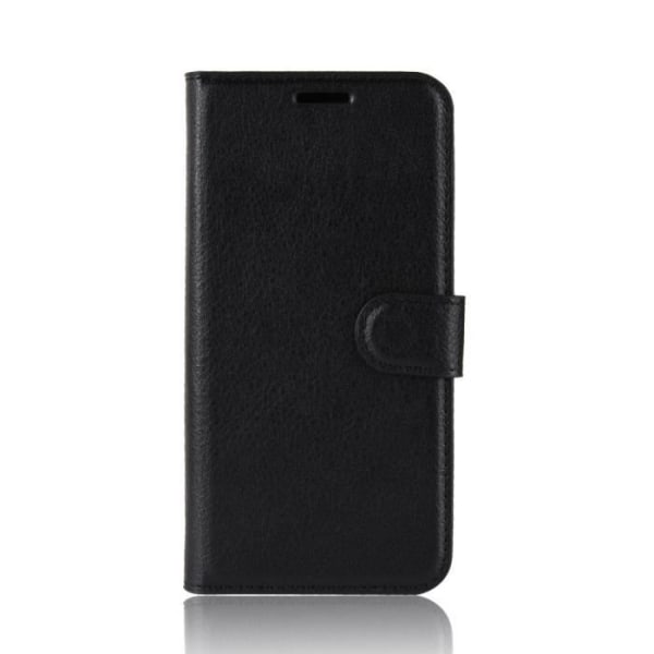 Fodral Skal - Samsung - Galaxy A10 - Anti-chock - Vikbart ställ - Svart PU-läder Svart